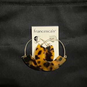 Francesca's Tortoiseshell Hoop Earrings